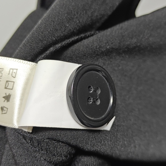 MAX STUDIO NWT Elegant Black Sleeveless Faux Wrap Dress w/ Buttons Size Large - Picture 7 of 15